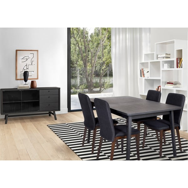 Črna jedilna miza Woodman Skagen-image-1