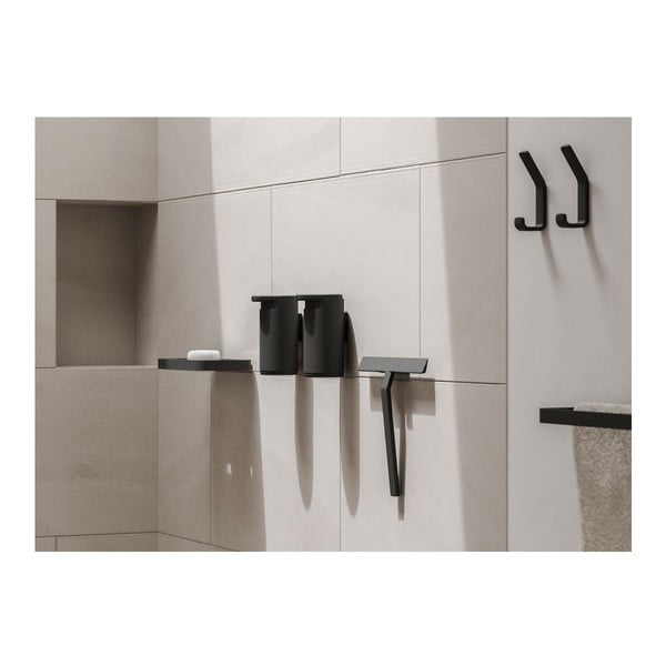 Črna kopalniška polica Zone Rim, 22 x 11,4 cm-image-1