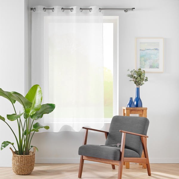 Bela prosojna zavesa iz tančice 140x180 cm Lissea – douceur d'intérieur-image-2