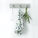 Belo- zelena lanena krpa Linen Tales Eucalyptus, 65 x 45 cm