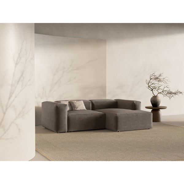 Rjava kotna sedežna garnitura (desni kot/z ležalnikom) Bergamo – Cosmopolitan Design-image-1