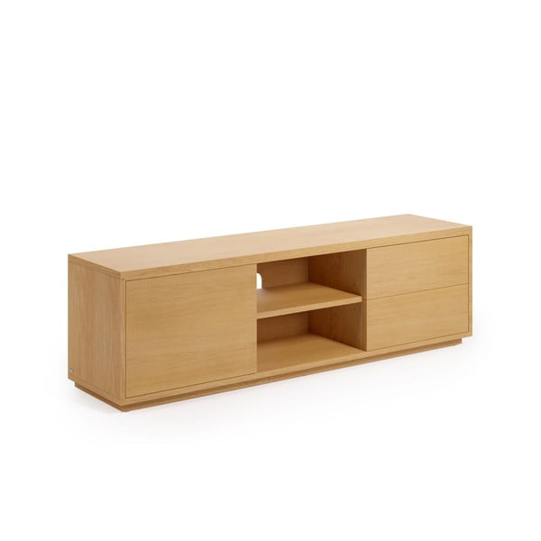 TV omarica v hrastovem dekorju v naravni barvi 150x44 cm Abilen - Kave Home