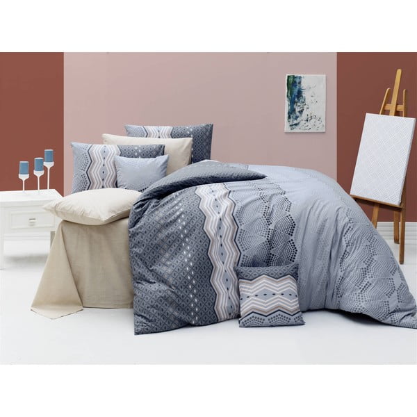 Prevleka za dvojno posteljo Ekinoks Grey, 200 x 220 cm