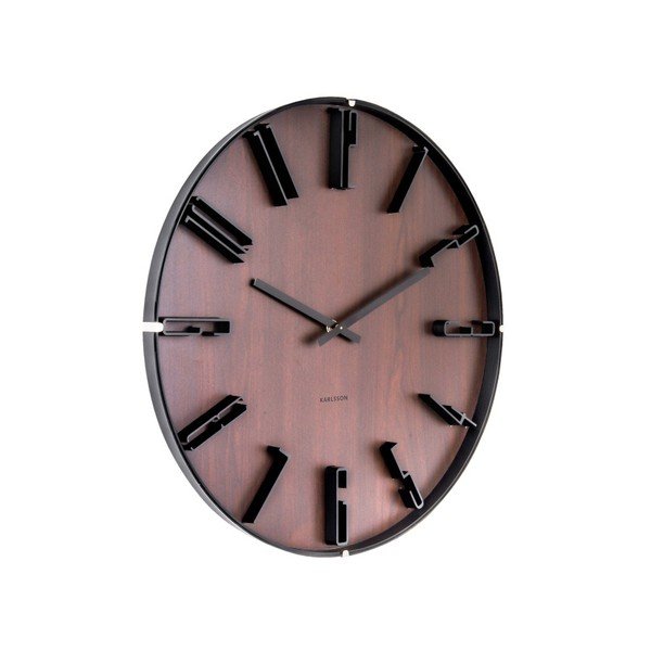 Temno rjava stenska ura Karlsson Sentient, ⌀ 40 cm-image-1