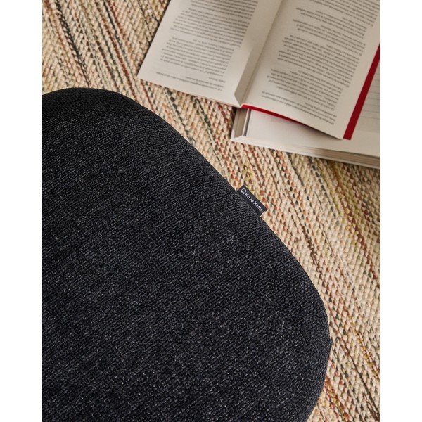 Temno moder tabure iz šenilje Teryl – Kave Home-image-3