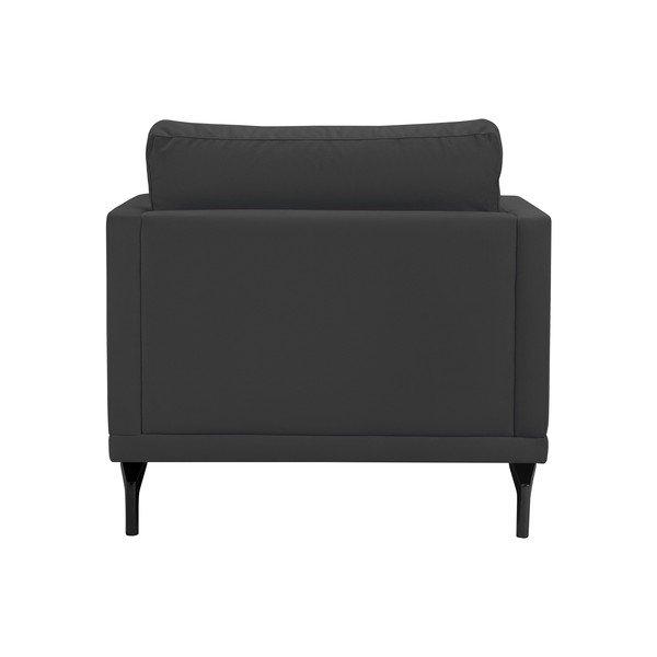 Temno siv fotelj z naslonom za noge v črni barvi Windsor & Co Sofas Jupiter-image-3