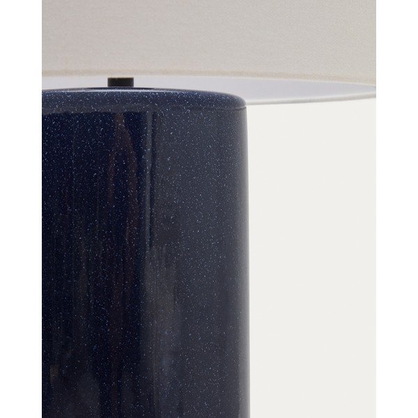 Modra namizna svetilka s tekstilnim senčilom (višina 53,5 cm) Toneric – Kave Home-image-4