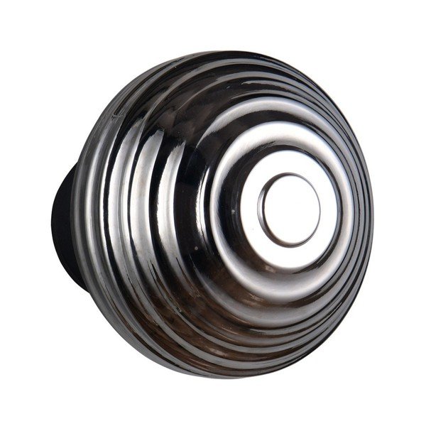 Temno siva steklena LED stenska svetilka na USB ø 15,5 cm Earl – Reality