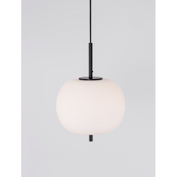 Bela/črna steklena viseča svetilka ø 30 cm Lato – Nova Luce-image-4