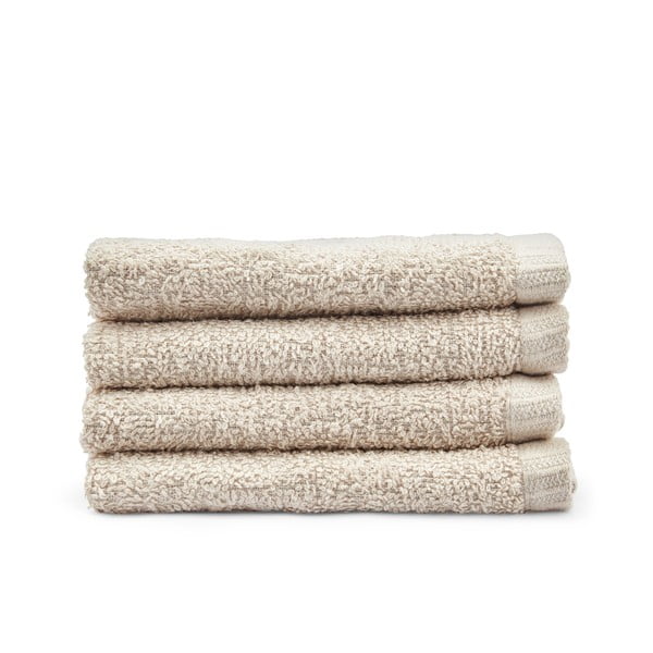 Bež hitro sušeče bombažne brisače v kompletu 4 ks 30x30 cm Quick Dry – Catherine Lansfield