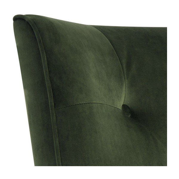 Temno zelen žameten fotelj Actona Bodiva-image-1