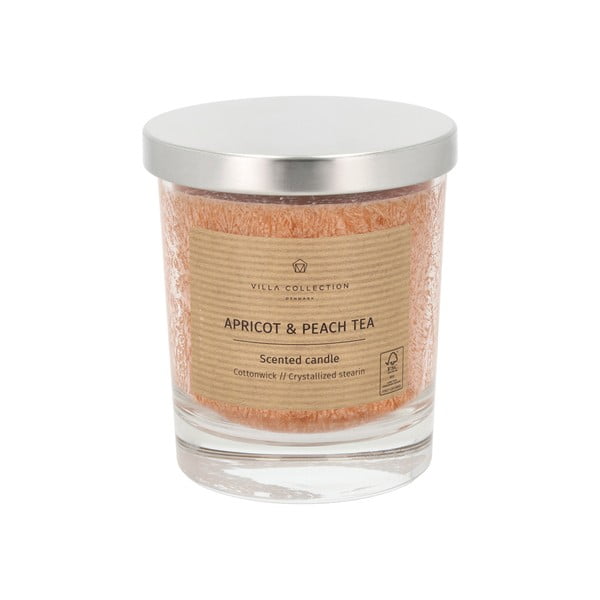 Dišeča sveča čas gorenja 40 h Kras: Apricot & Peach Tea – Villa Collection