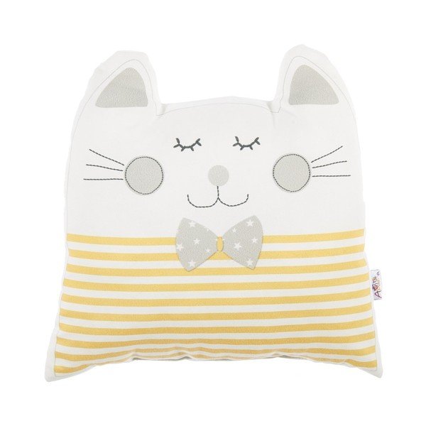 Rumen otroški vzglavnik iz mešanice bombaža Mike & Co. NEW YORK Pillow Toy Big Cat, 29 x 29 cm