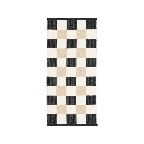 Črn/kremno bel zunanji in notranji tekač 70x160 cm Pix Black Vanilla – Pappelina-image-4