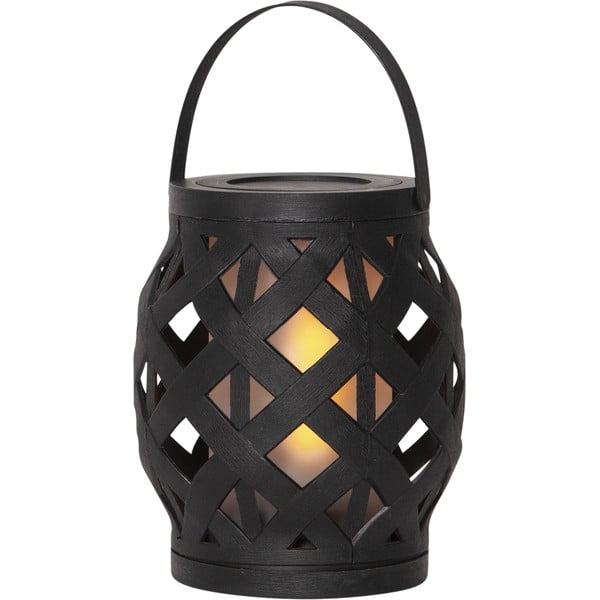 Črna svetilka Star Trading Flame Lantern, 14 x 16 cm