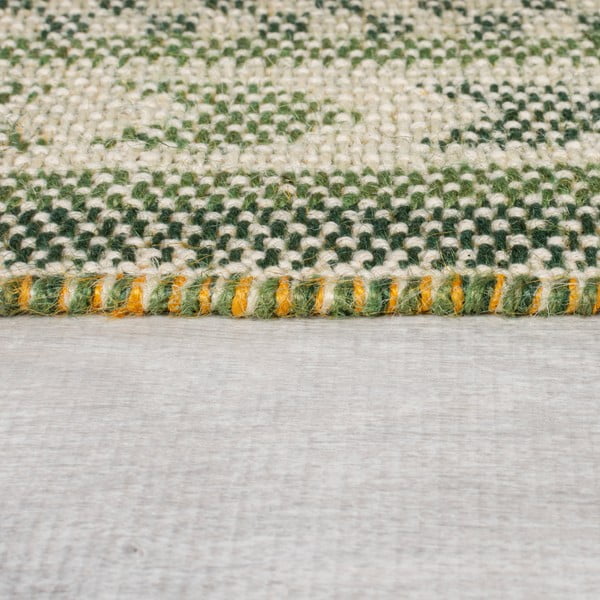 Zelena preproga iz mešanice jute 200x290 cm Mara Jute Border – Flair Rugs-image-4