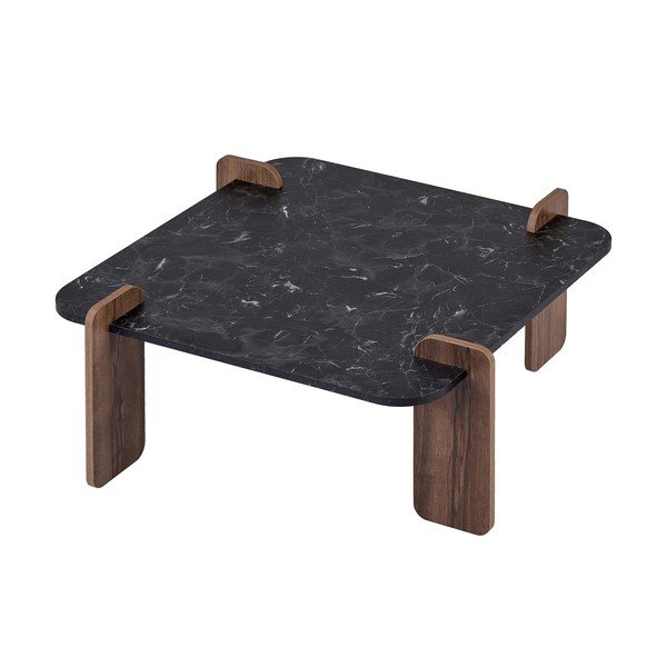 Črna klubska mizica 90x90 cm Marais – Nordure-image-3