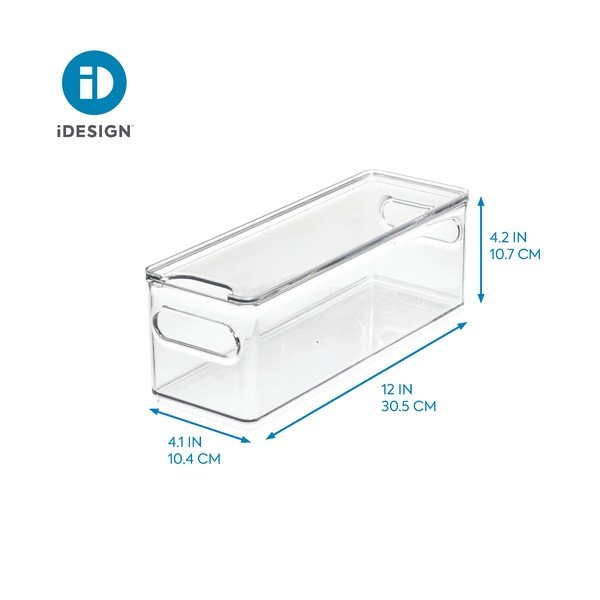 Prozorna škatla za shranjevanje s pokrovom iDesign The Home Edit, 31,1 x 10,8 cm-image-4
