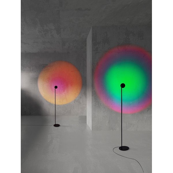 Mat črna kovinska LED stoječa svetilka z upogljivo konstrukcijo/zatemnitvena (višina 121 cm) Irida – Nova Luce-image-1