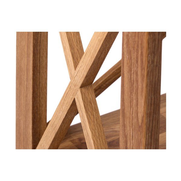 Regal iz masivnega hrasta v naravni barvi 70x161 cm X-Shelf – Unique Furniture-image-4