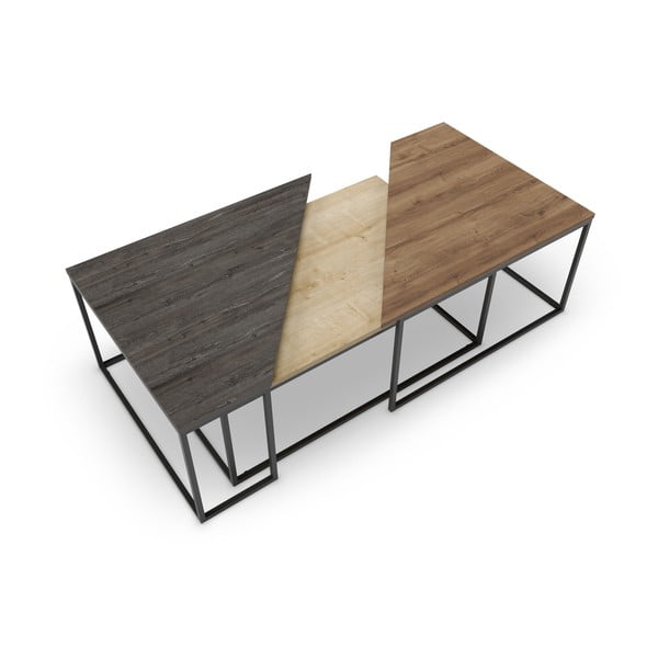 Mizice z mizno ploščo v orehovem dekorju  v kompletu 3 ks 70x110 cm Titan – Marckeric-image-3