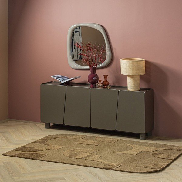 Rjava preproga iz mešanice volne 170x240 cm Livo – WOOOD-image-1