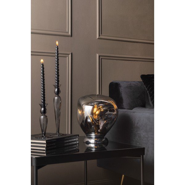 Rjav steklen svečnik PT LIVING Swirl, višina 17 cm-image-1