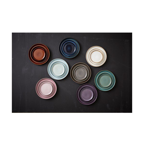 Črno-moder desertni krožnik iz kamenine ø 21 cm Gastro Dark Blue/Black – Bitz-image-3