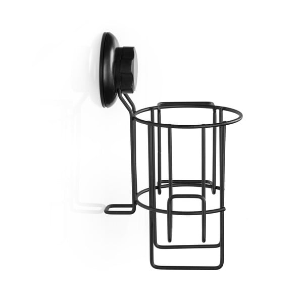 Črn stenski nosilec za sušilec las Compactor Bestlock-image-3