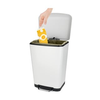 Bel koš za odpadke s pedalom Wenko, 30 l