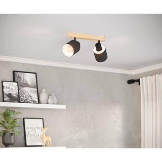 Črno točkovno svetilo 5x30 cm BATALLAS – EGLO