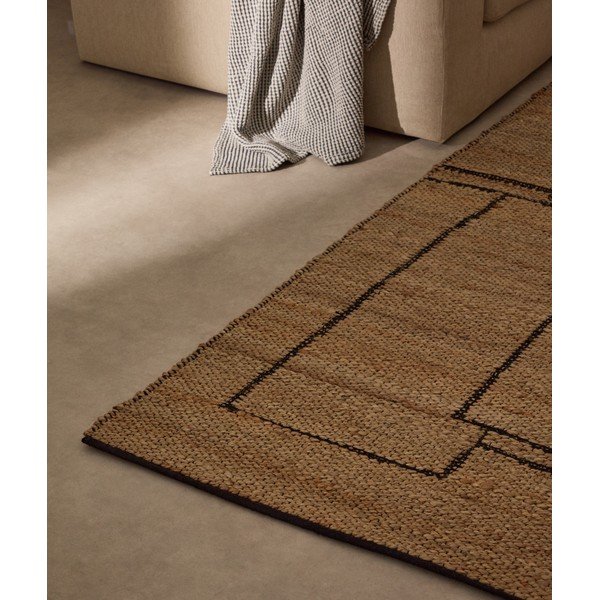 Obojestranska/ročno tkana preproga iz jute v naravni barvi 200x300 cm Velira – Kave Home-image-2