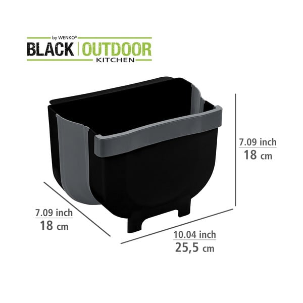 Črn viseči koš za smeti Wenko Black Outdoor Kitchen Fago, 5 l-image-4