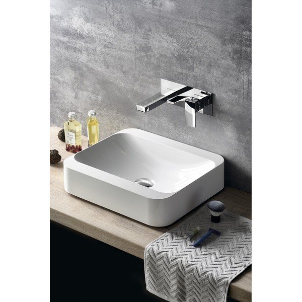 Vgrajena armatura za umivalnik v sijajno srebrni barvi (1 izhod) Latus – Sapho-image-1