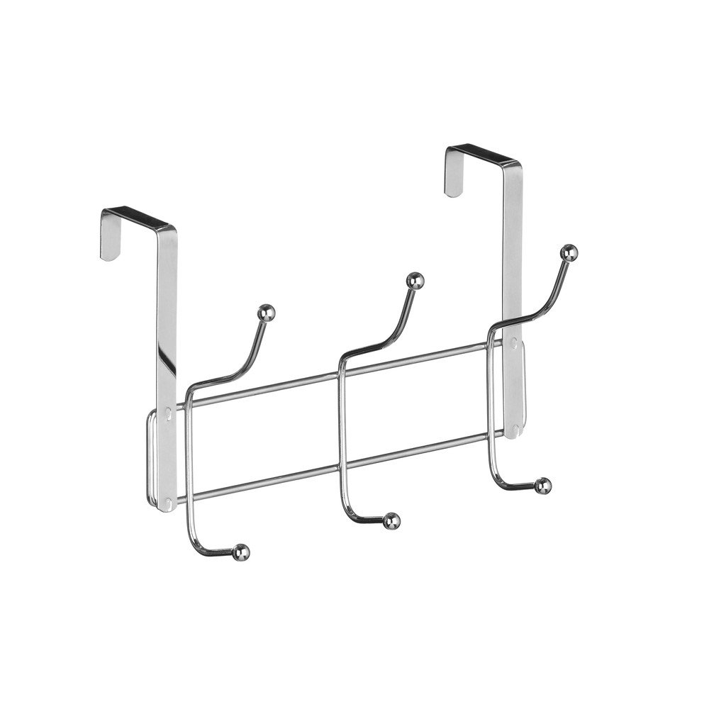 Kovinski obešalnik za vrata v srebrni barvi 11 cm Chrome