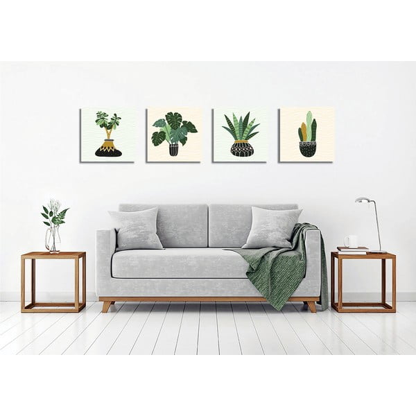 Slike v kompletu 4 ks 30x30 cm Plants – Wallity-image-2