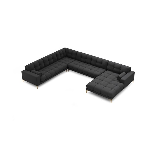 Temno siva kotna sedežna garnitura (levi kot) Bali – Cosmopolitan Design-image-4