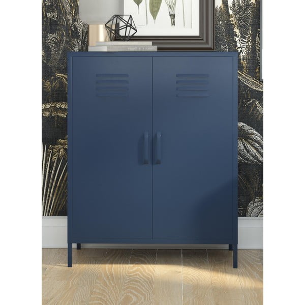 Modra kovinska omarica 80x102 cm Bradford - Queer Eye-image-1