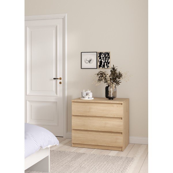Komoda v hrastovem dekorju 77x70x50 cm Naia – Tvilum-image-1