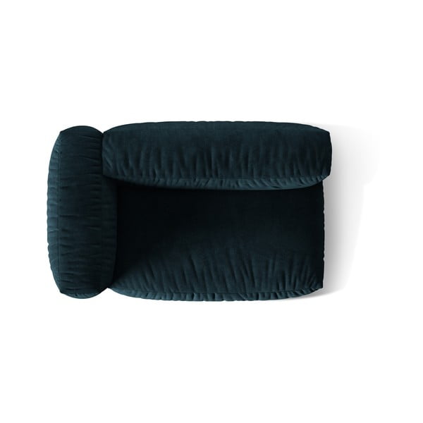 Temno moder žameten modul za sedežno garnituro (levi kot) Martina – Micadoni -image-3