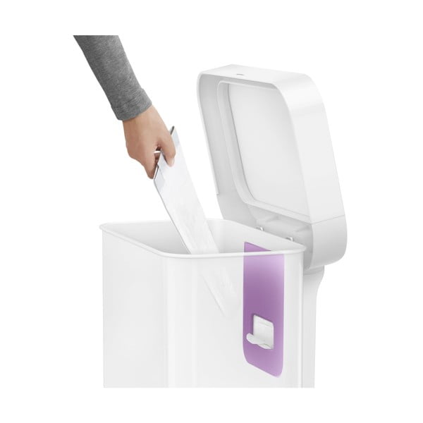 Bel jeklen koš za smeti s pedalom 55 l – simplehuman-image-1