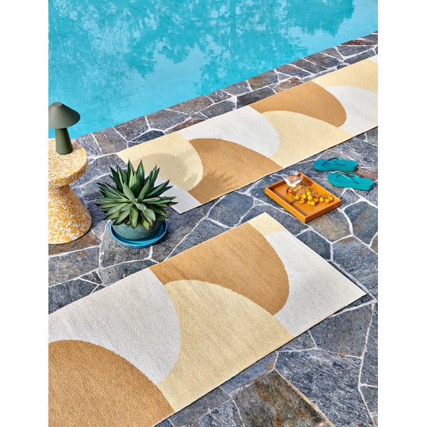 Oker rumen zunanji in notranji tekač 70x270 cm Hill Ochre Pale Yellow – Pappelina-image-4