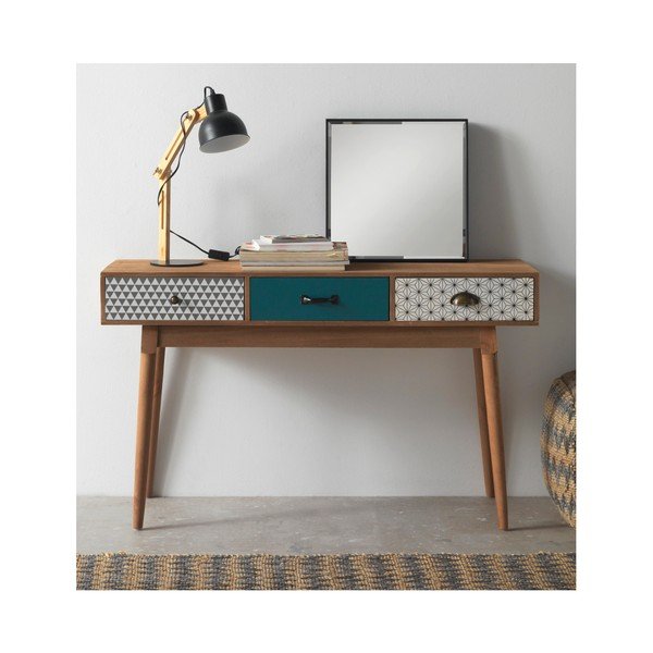 Črna namizna svetilka Geese Wooden-image-2