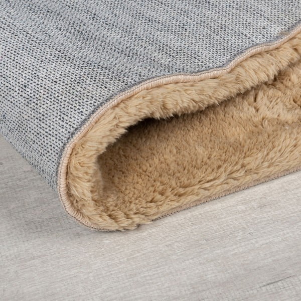 Rjavo sintetično krzno 160x230 cm Faroe Wool Look Fur – Flair Rugs-image-2