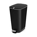 Mat črn plastičen koš za smeti s pedalom 45 l Chic Bin – KIS