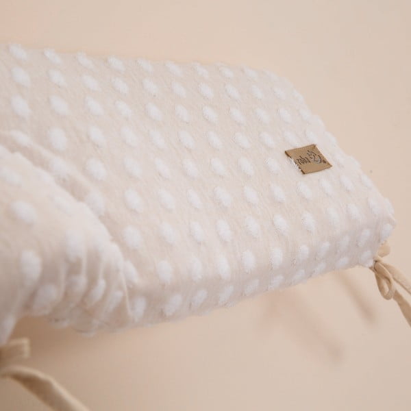 Bež zaščitna obroba za posteljico iz mešanice bombaža 170 cm Frosty Almond – Roba-image-3