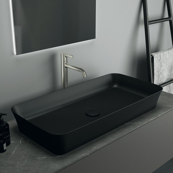 Mat črn zgornji del sifona za umivalnik ø 7 cm Ipalyss – Ideal Standard-image-1