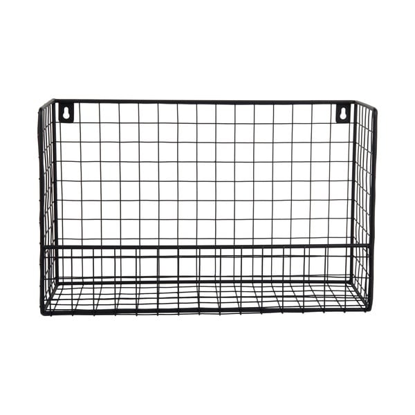 Črna jeklena polica 40 cm Reja – PT LIVING