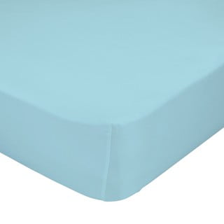 Svetlo modra elastična rjuha Happy Friday Basic, 90 x 200 cm