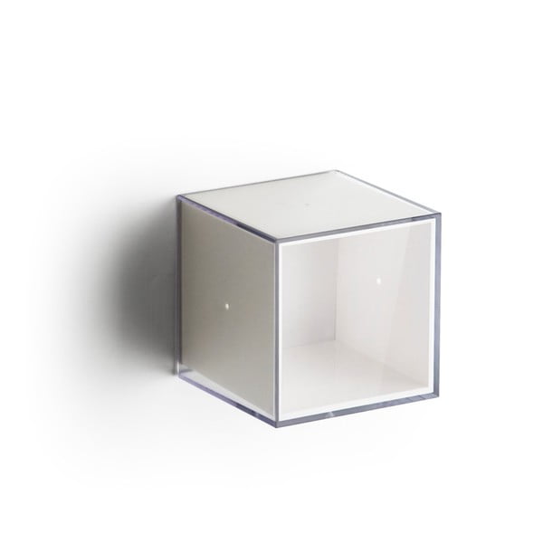 Bela stenska škatla (zaprta) s prozornim pokrovom Qualy Pixel Cube